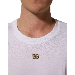 White Metal DG Logo Short Sleeves T-shirt
