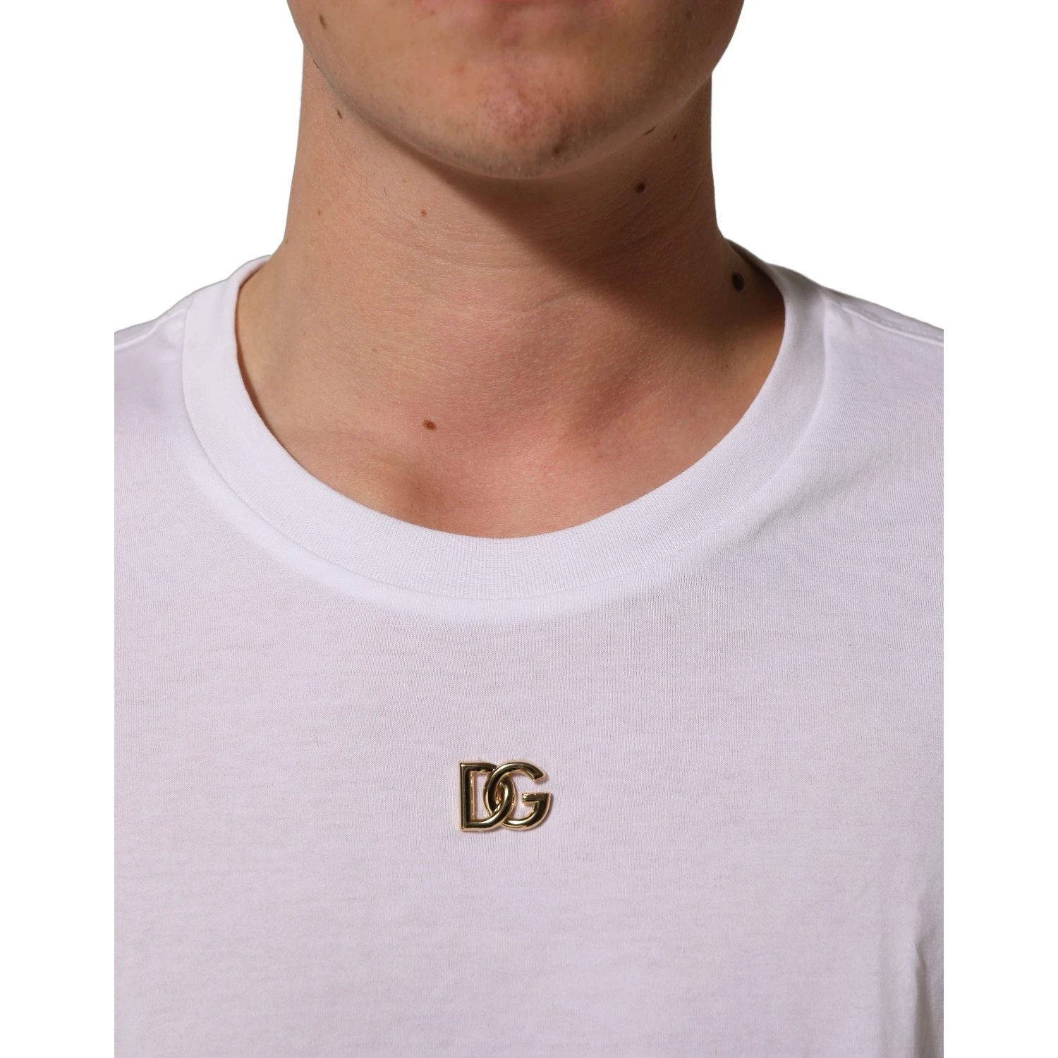 White Metal DG Logo Short Sleeves T-shirt