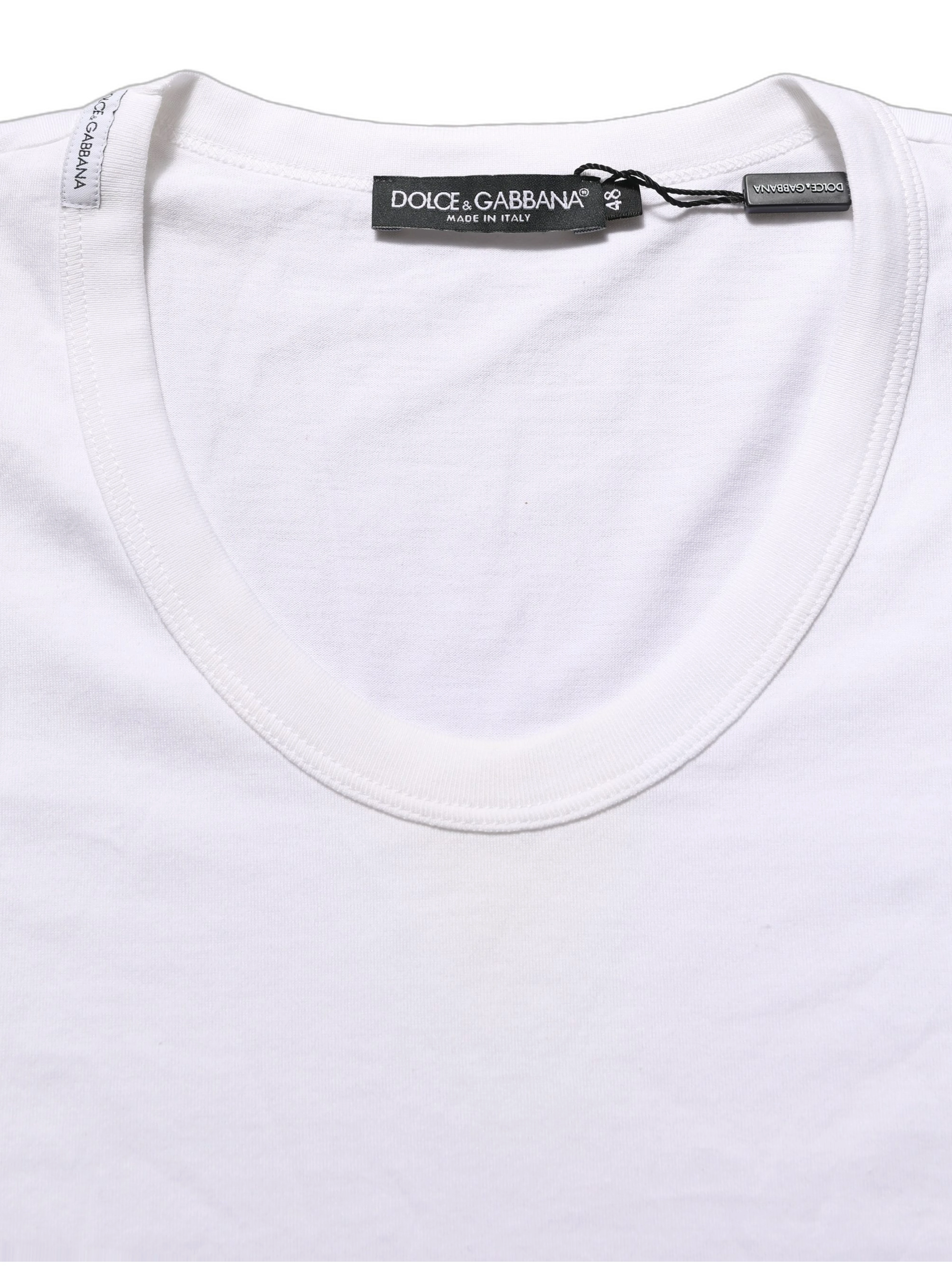 White Cotton Short Sleeve Round Neck T-shirt