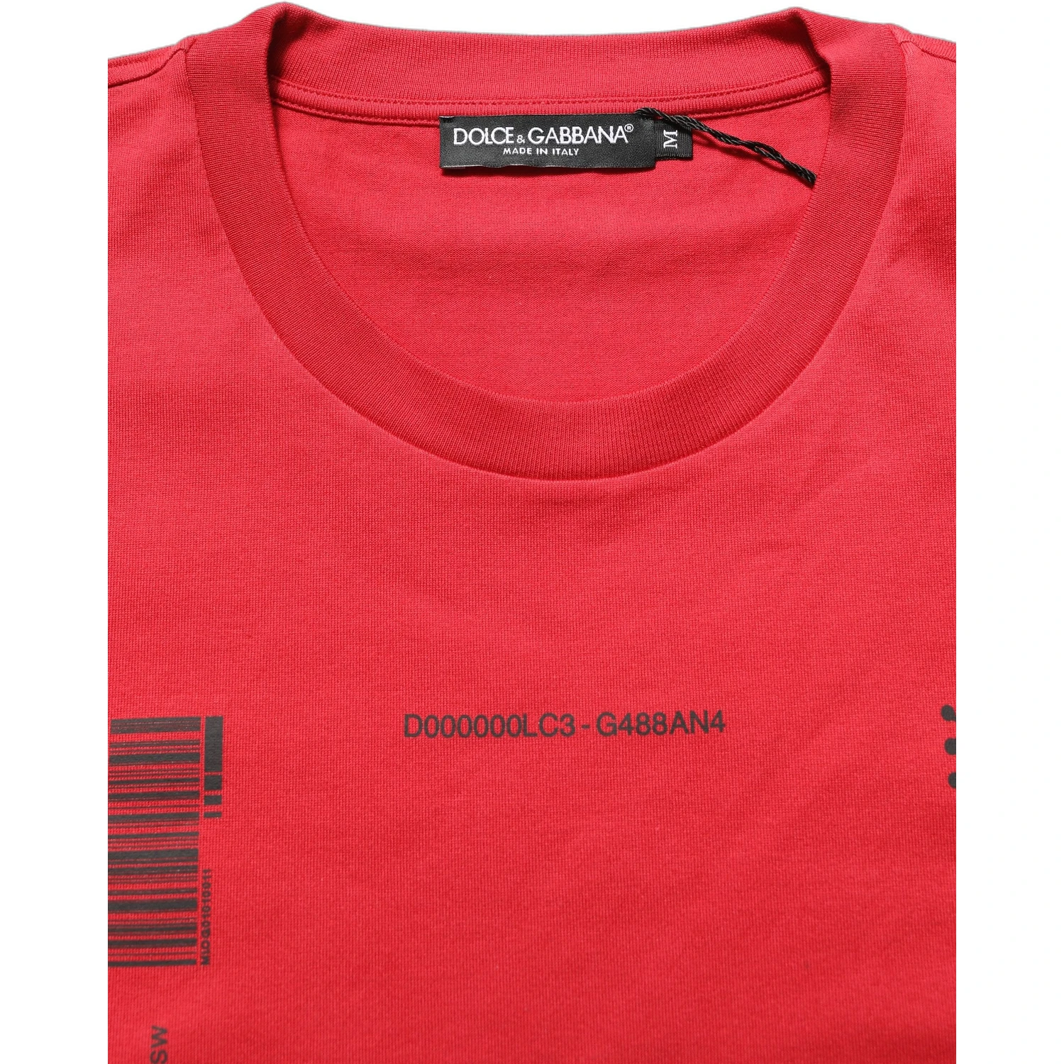 Red Cotton Graphic Print Crew Neck T-shirt