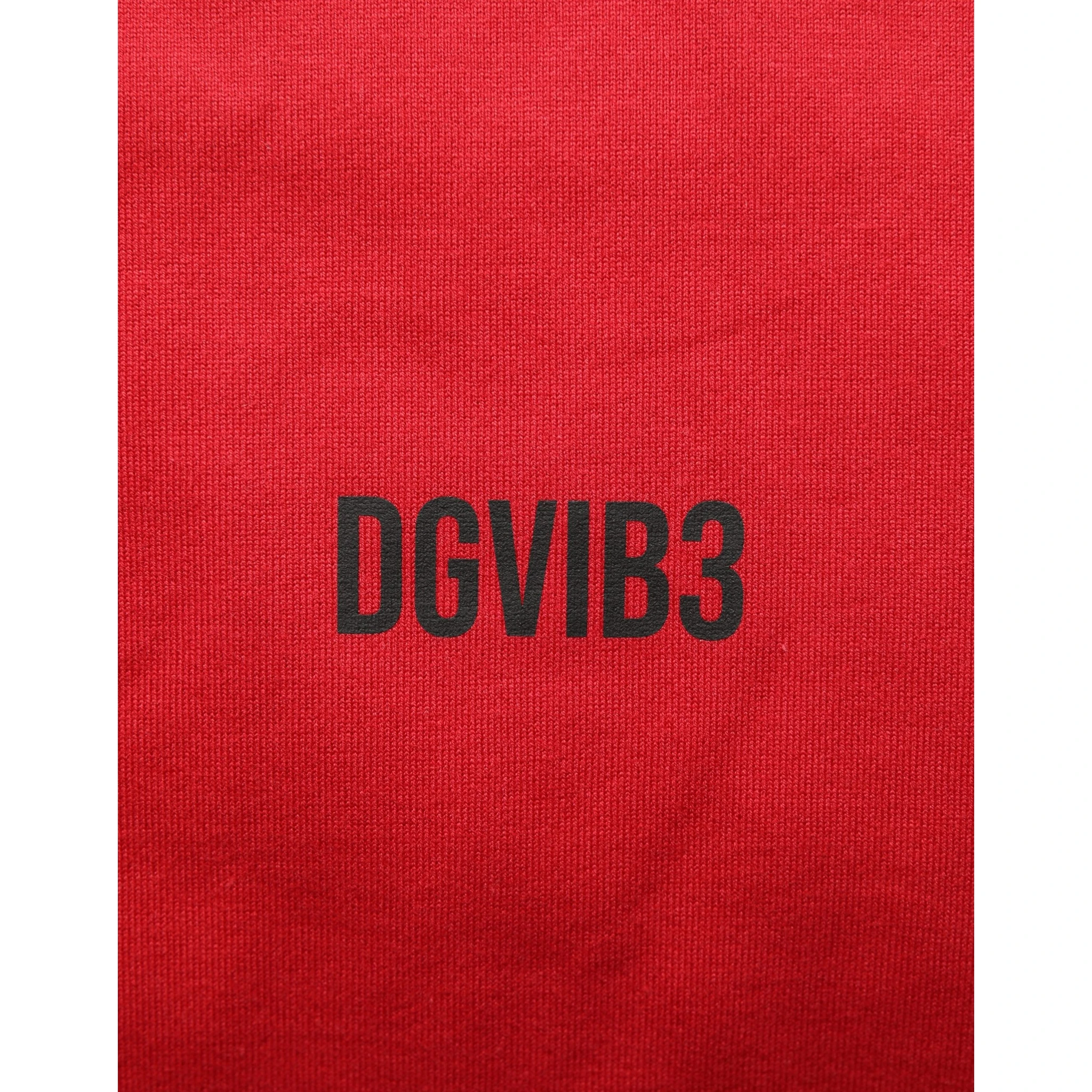 Red Cotton Graphic Print Crew Neck T-shirt