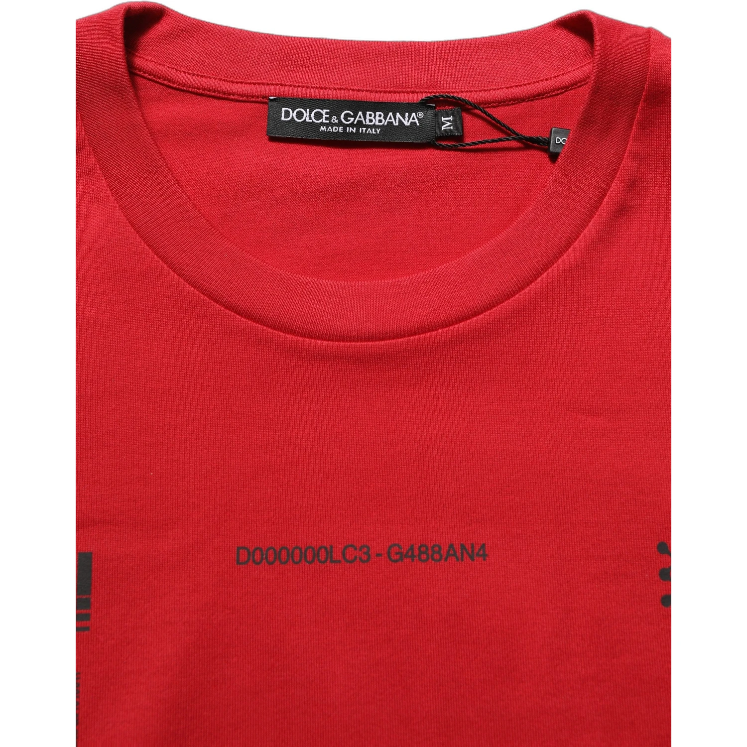 Red Cotton Graphic Print Crew Neck T-shirt