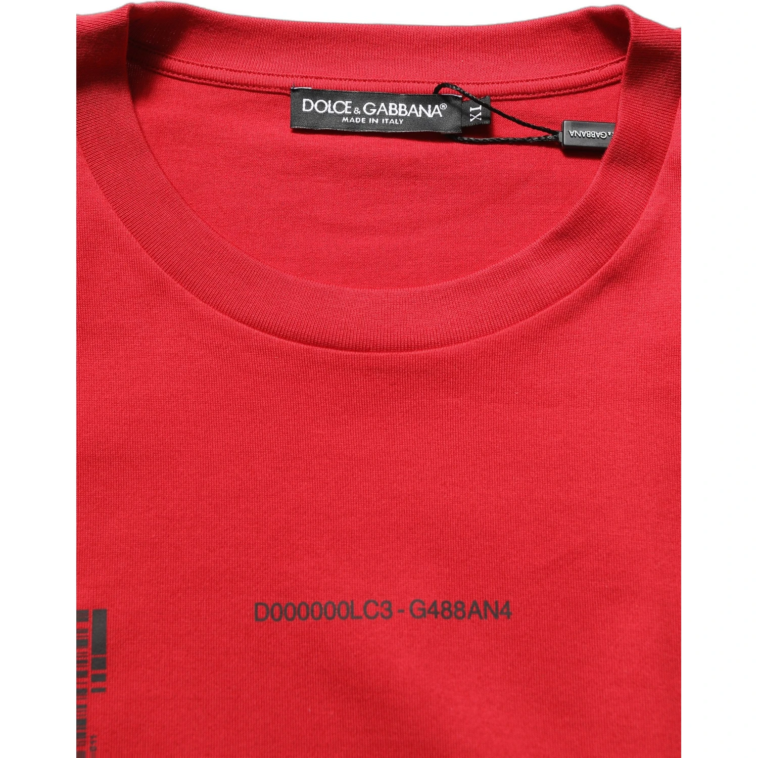 Red Cotton Graphic Print Crew Neck T-shirt