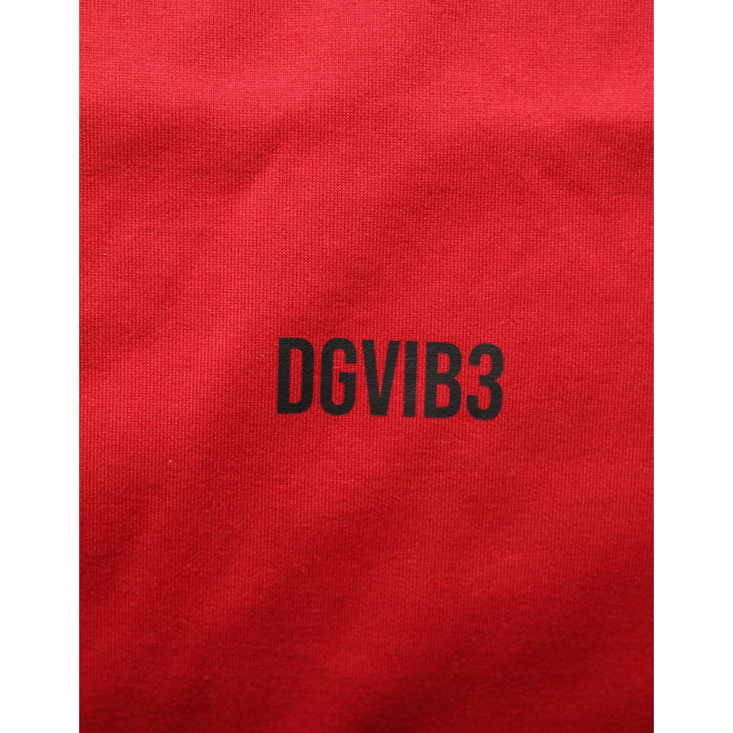 Red Cotton Graphic Print Crew Neck T-shirt