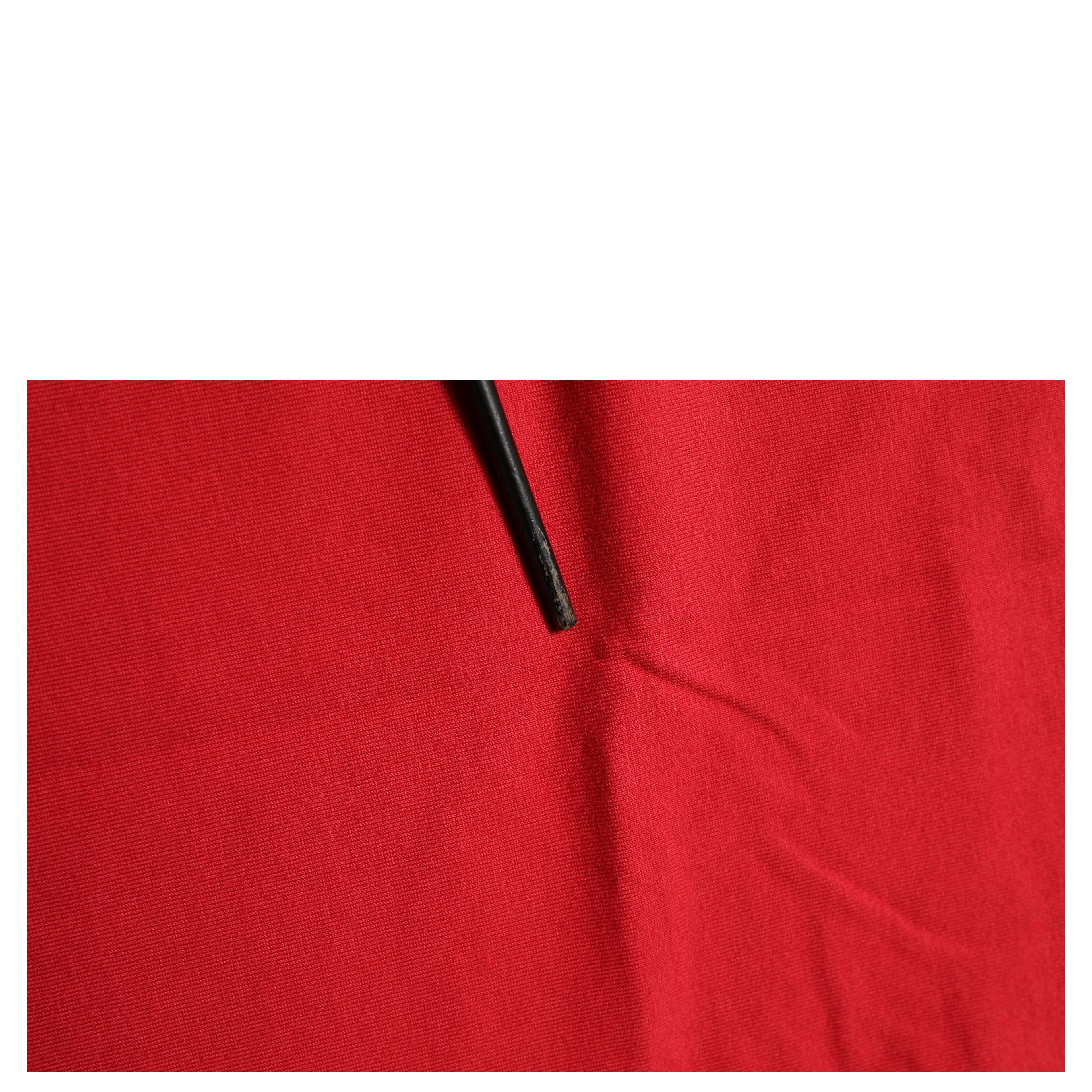 Red Cotton Graphic Print Crew Neck T-shirt