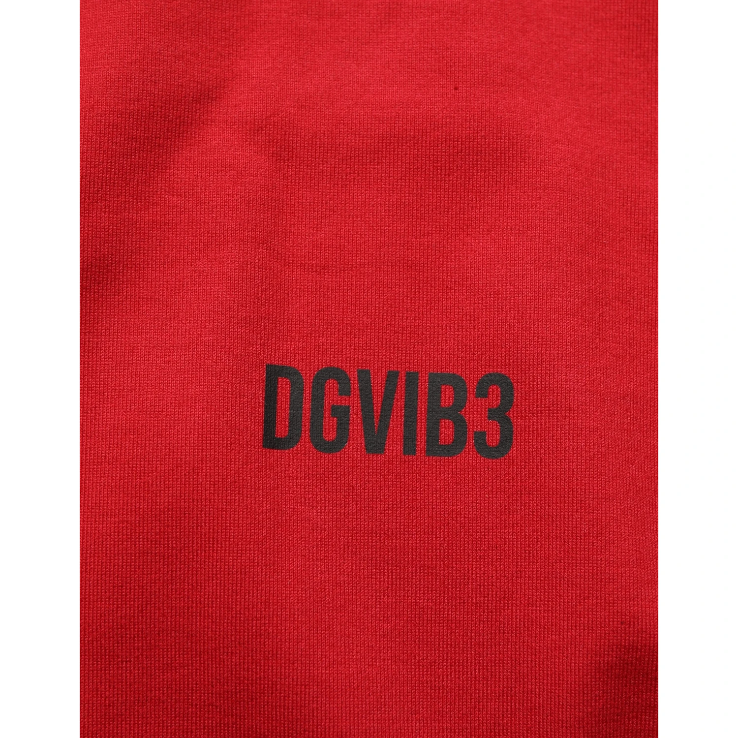 Red Cotton Graphic Print Crew Neck T-shirt