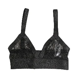 Black Logo Monogram Soft Cup Brassiere Underwear