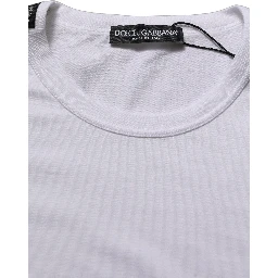 White Cotton Short Sleeves CrewNeck T-shirt
