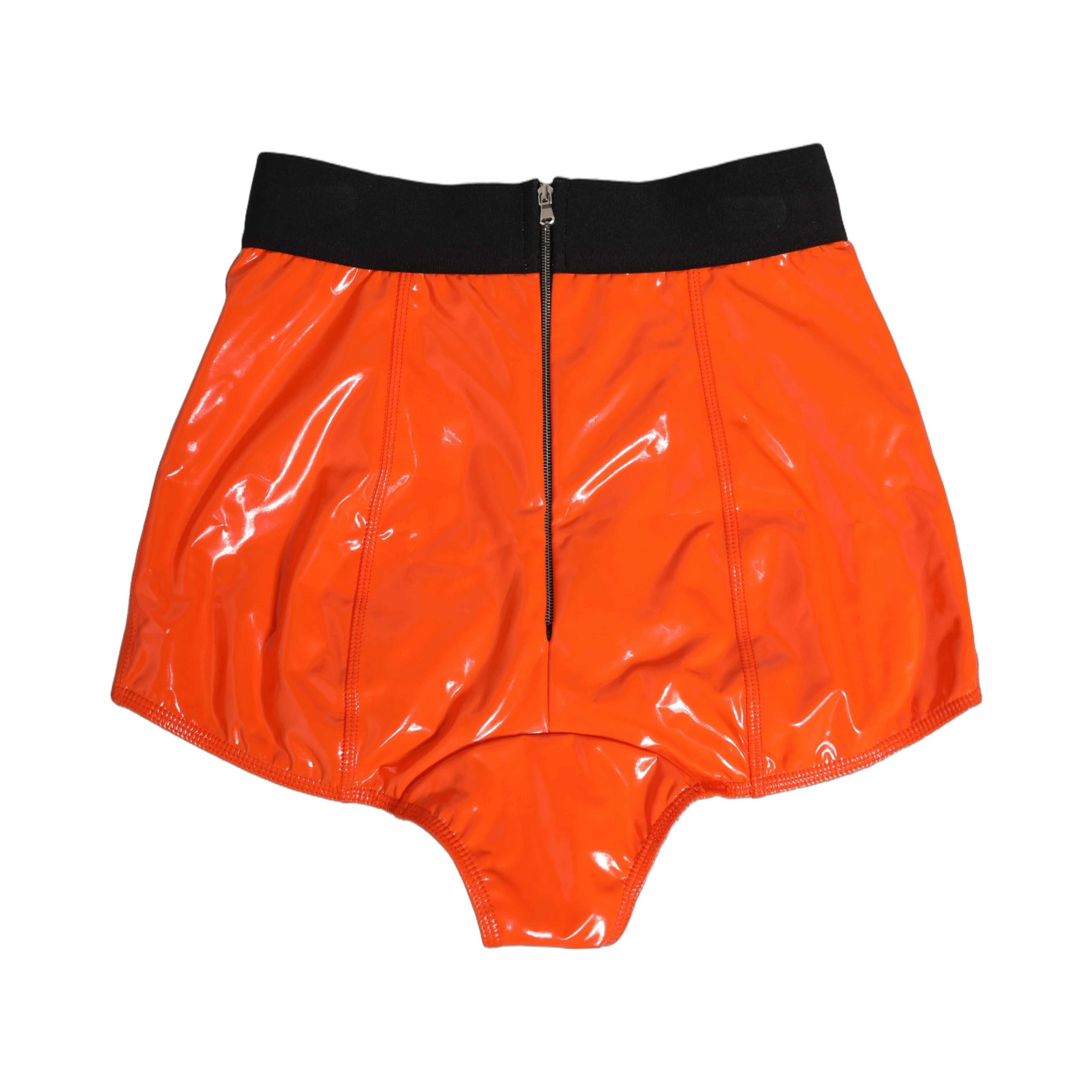 Orange Polyester Logo High Waist Girdle Underwear