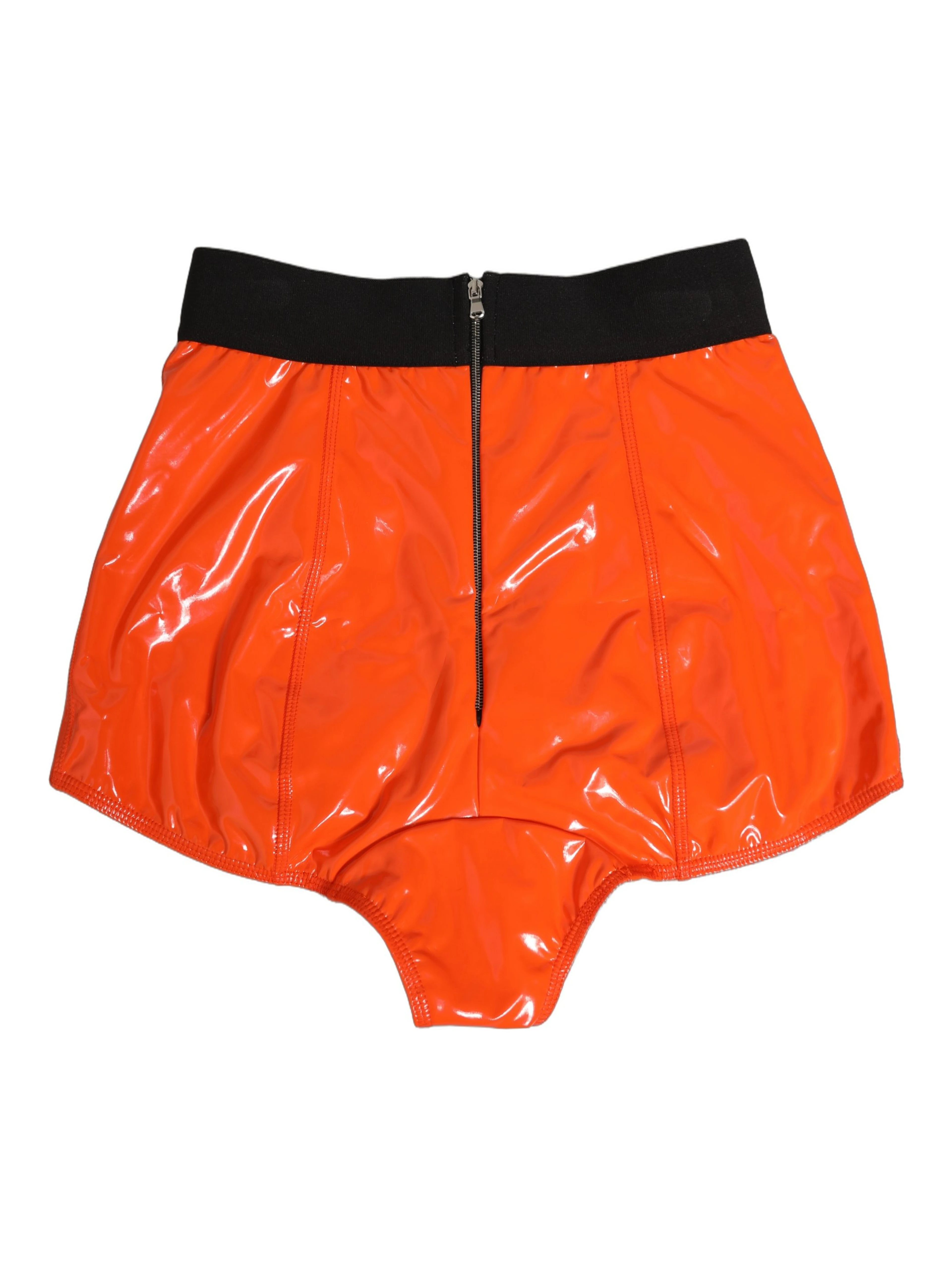 Orange Polyester Logo High Waist Girdle Underwear