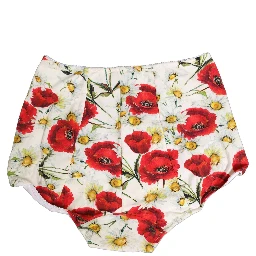 White Nylon Floral High Waisted Girdle Underwear