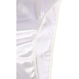White Satin High-Waist Brief Logo Women Underwear