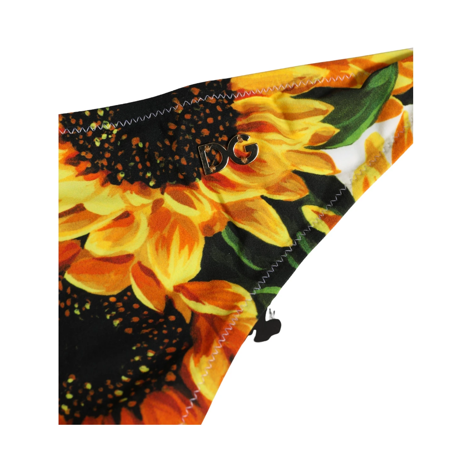 Yellow Nylon Sunflower Bikini Bottom Swimwear