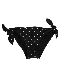 Black Polka Dot Swimwear Beachwear Bottom Bikini