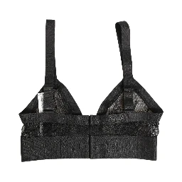Black Logo Monogram Soft Cup Brassiere Underwear