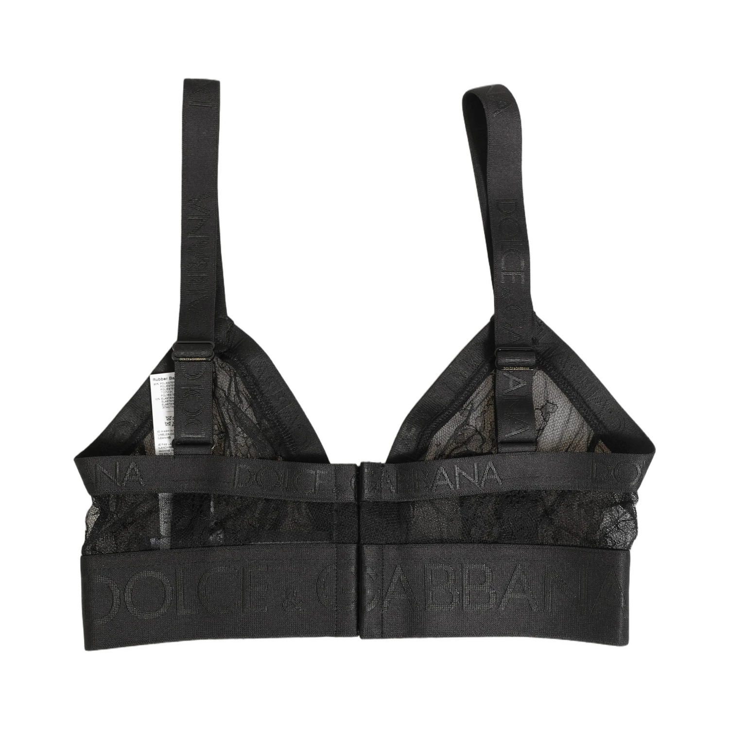 Black Logo Monogram Soft Cup Brassiere Underwear