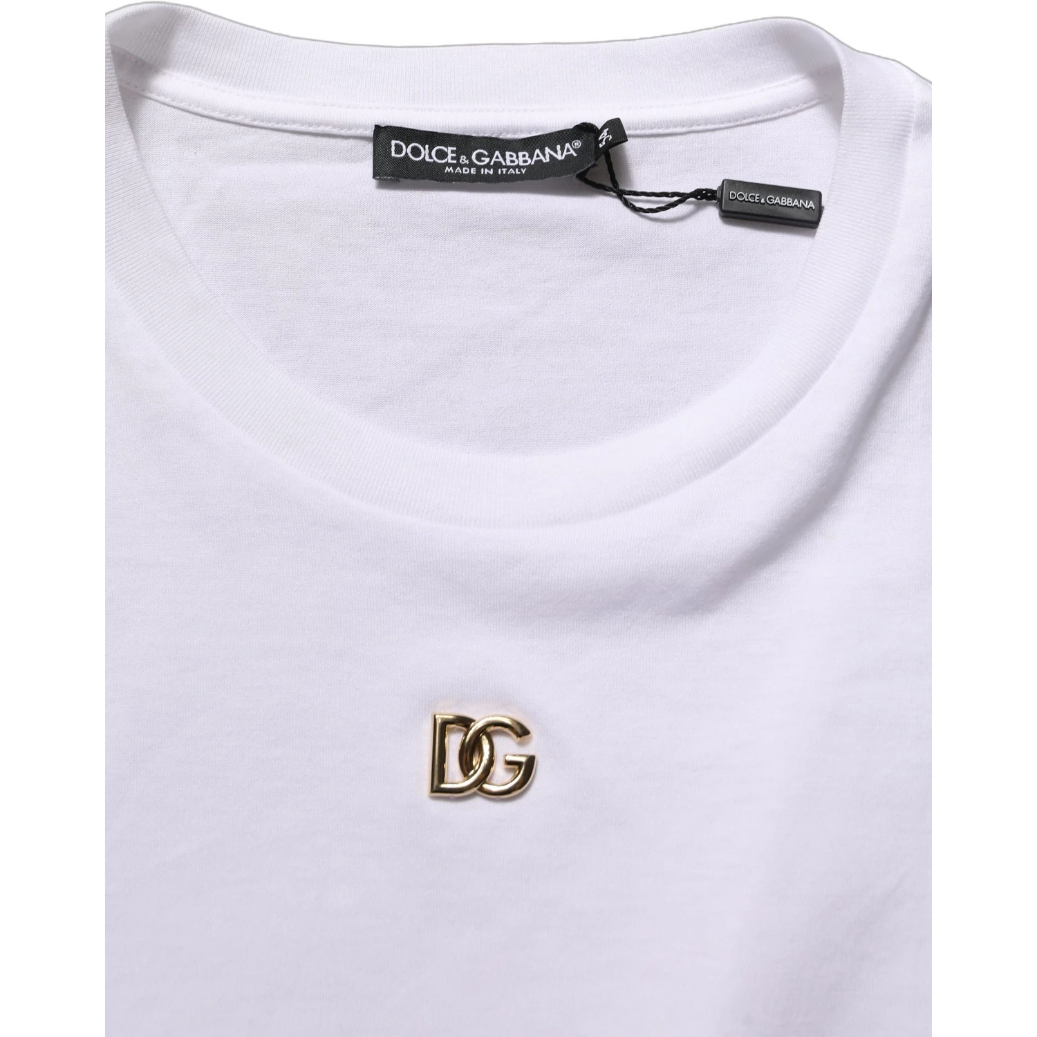 White Metal DG Logo Short Sleeves T-shirt