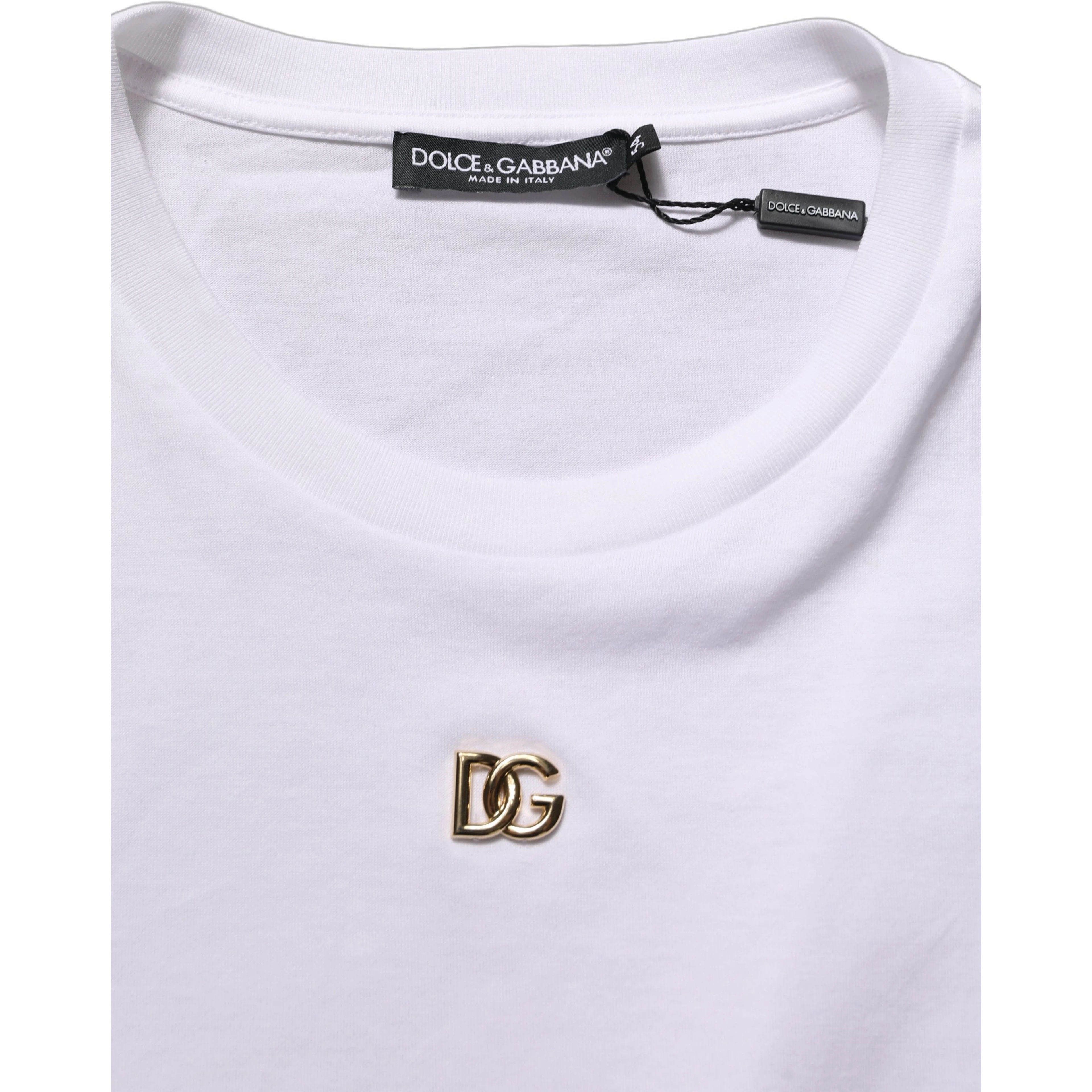 White Metal DG Logo Short Sleeves T-shirt
