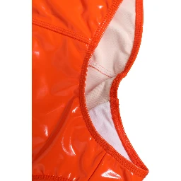 Orange Polyester Logo High Waist Girdle Underwear