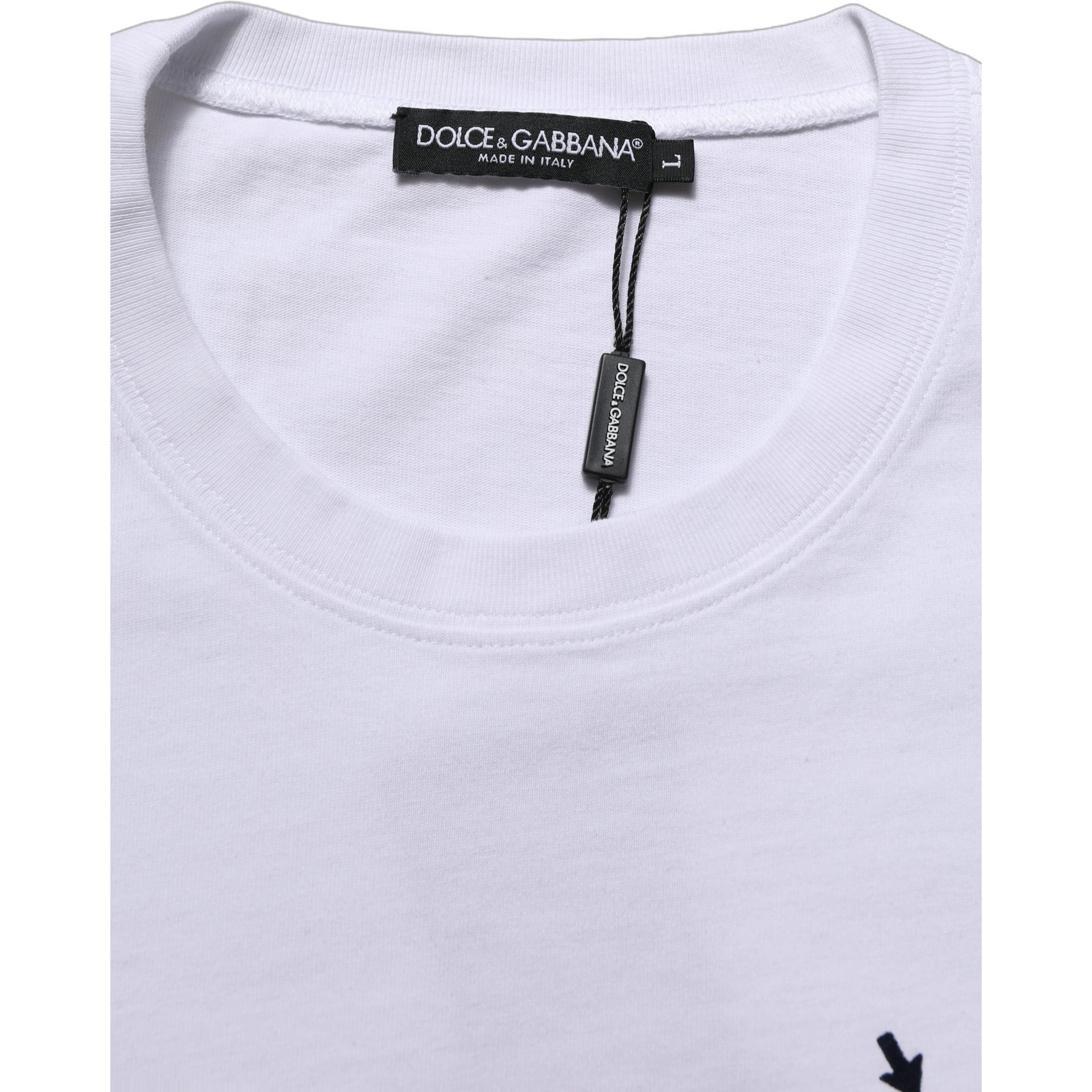 White Blue Stripe Cotton Short Sleeve T-shirt