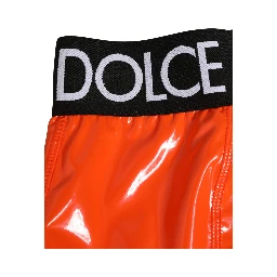 Orange Polyester Logo High Waist Girdle Underwear