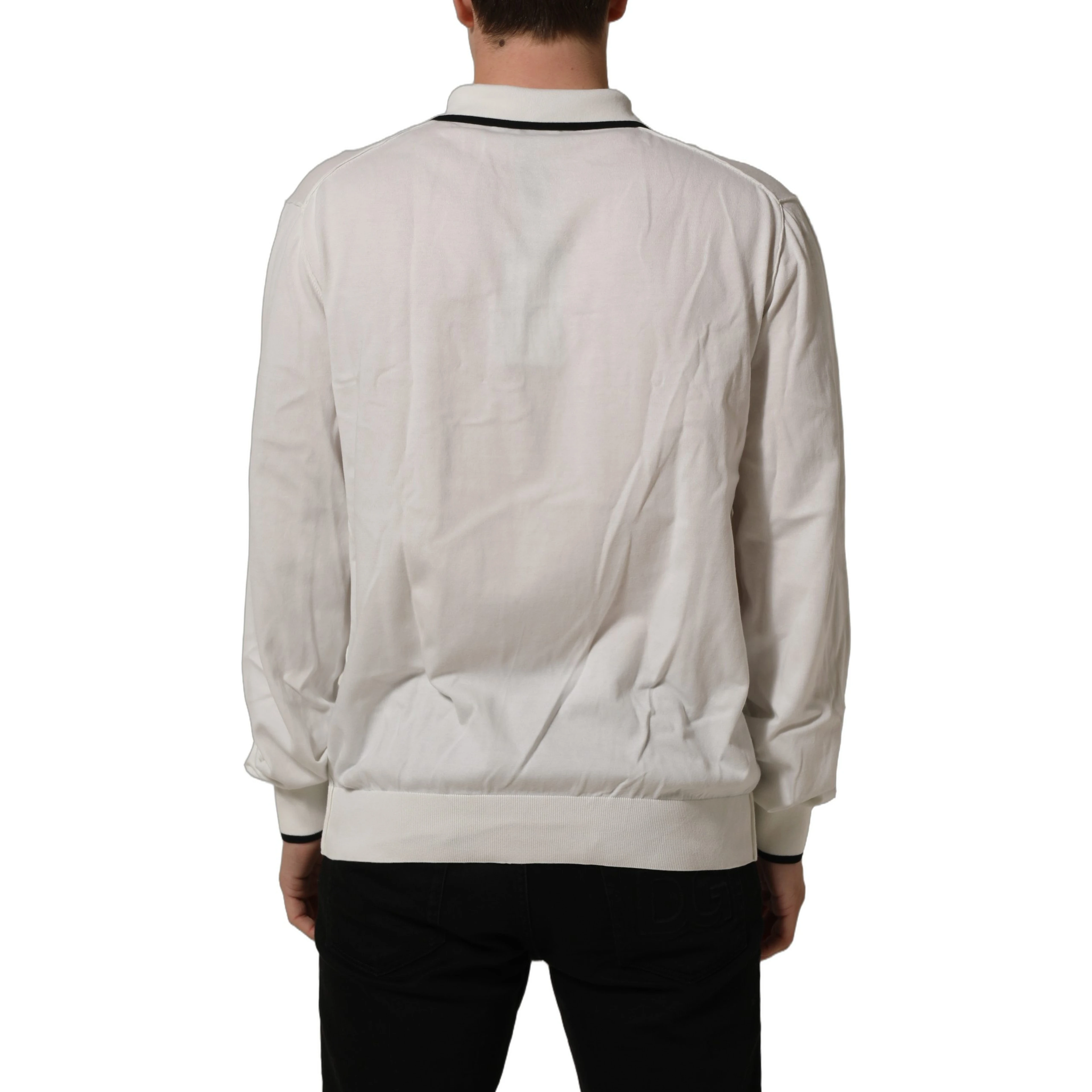 Black Leaf Print Silk Men Crew Neck T-shirt