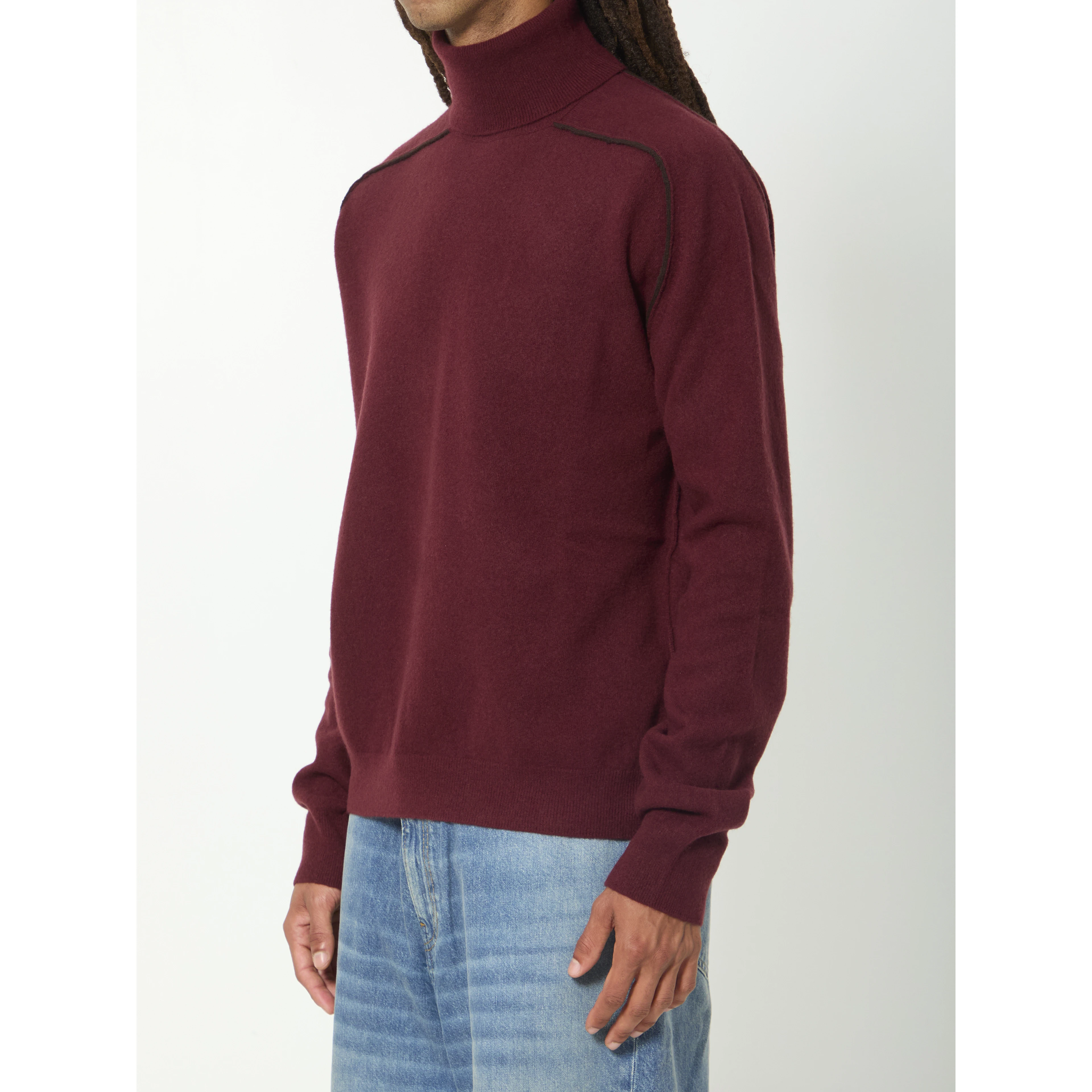 Virgin wool turtleneck sweater