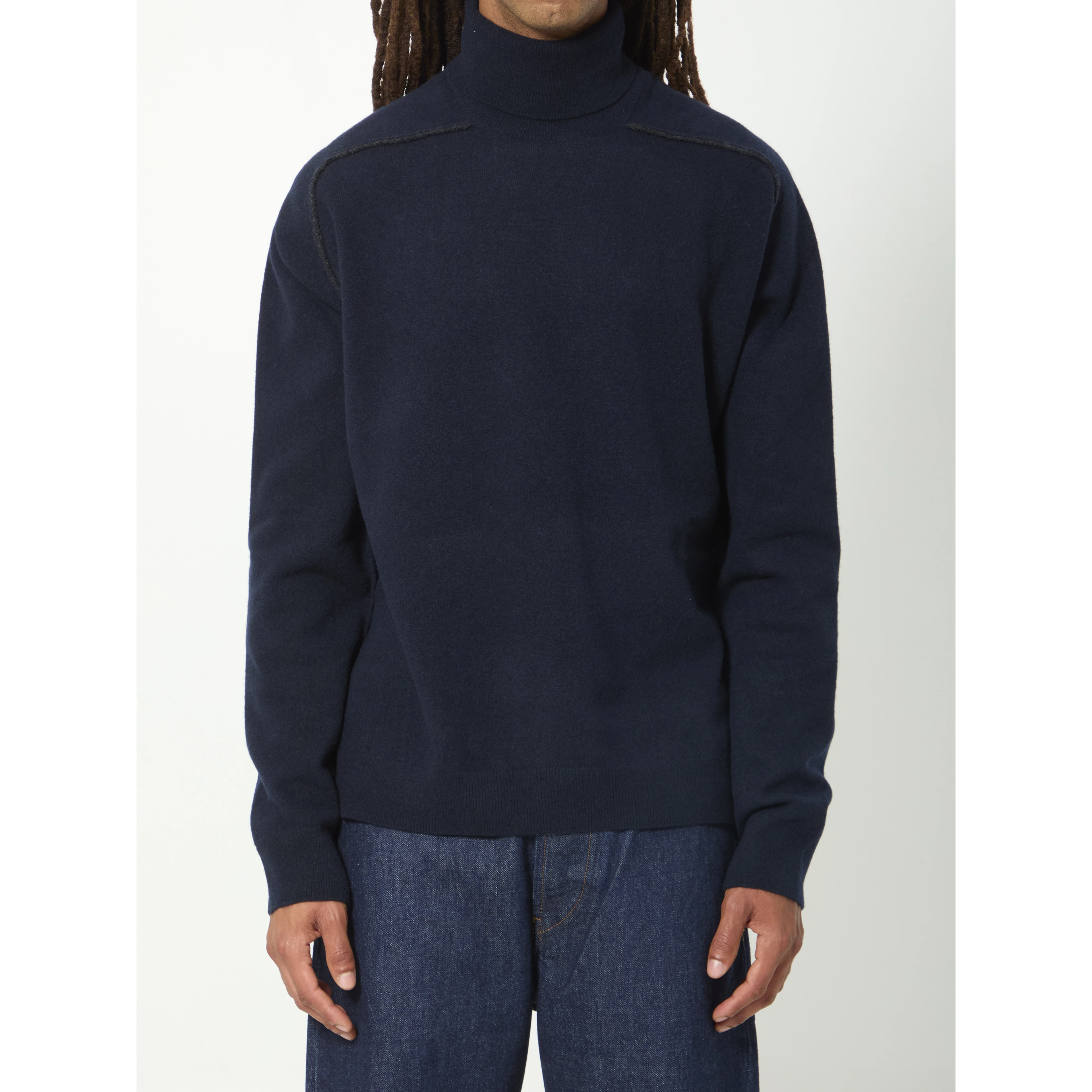 Virgin wool turtleneck sweater