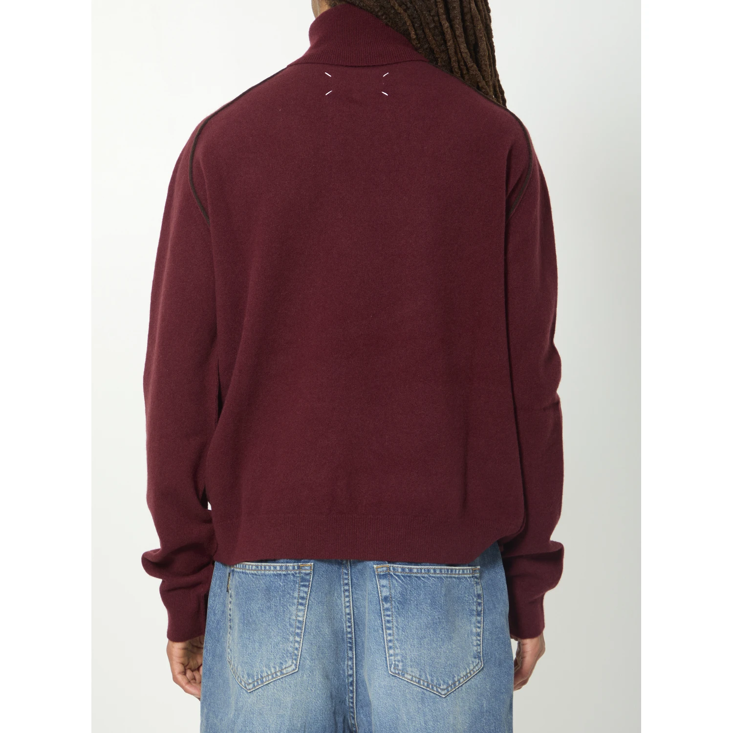 Virgin wool turtleneck sweater