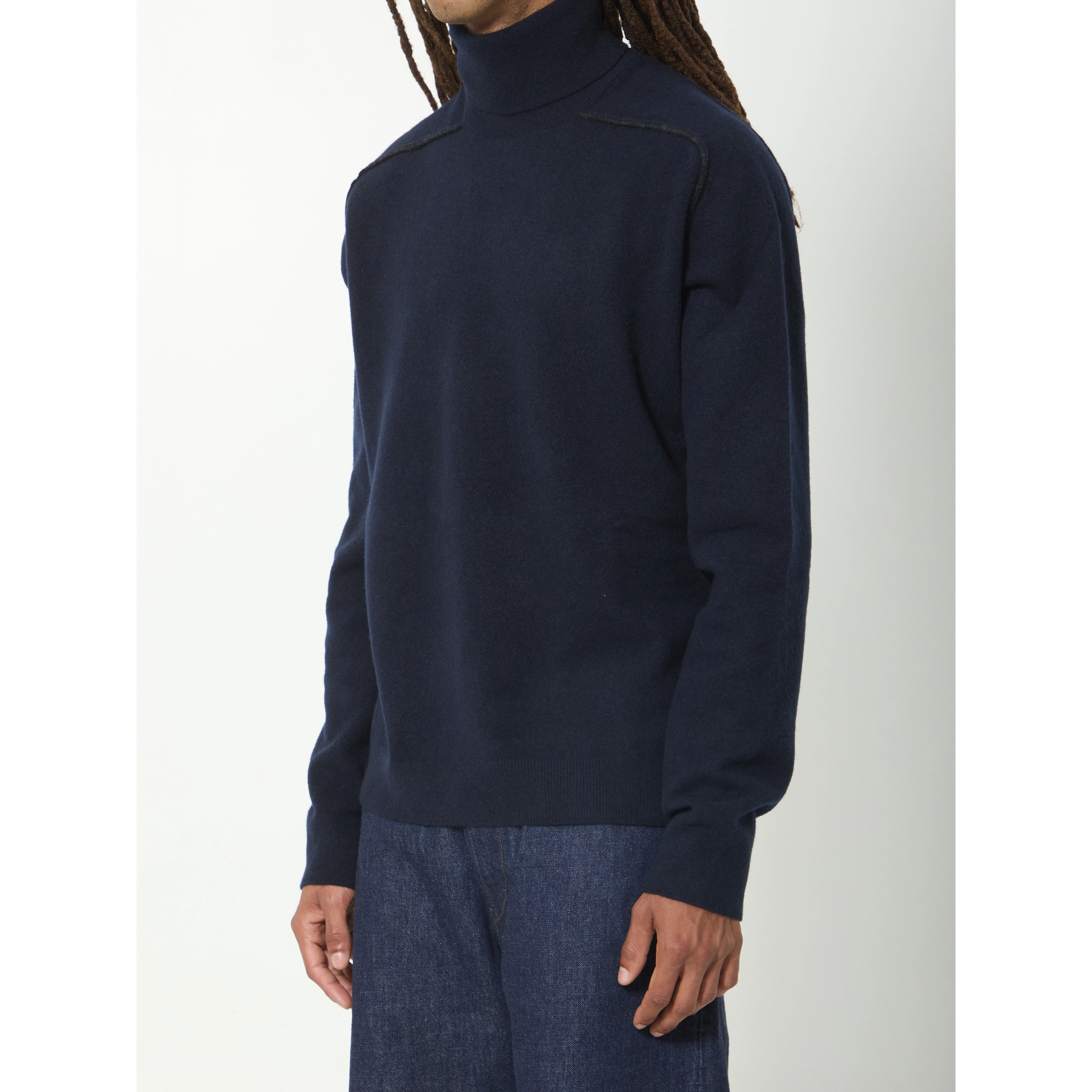 Virgin wool turtleneck sweater