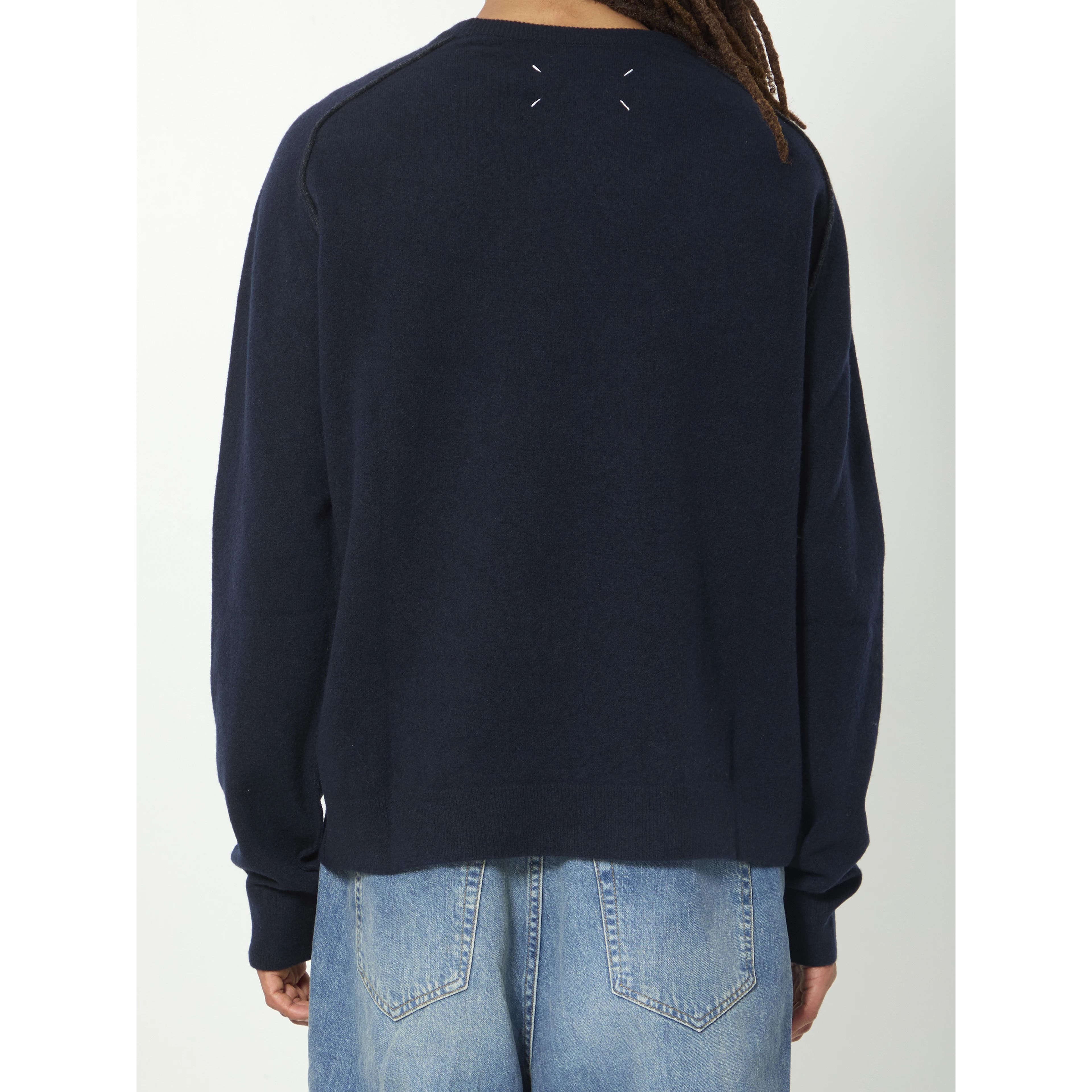 Virgin wool crewneck sweater