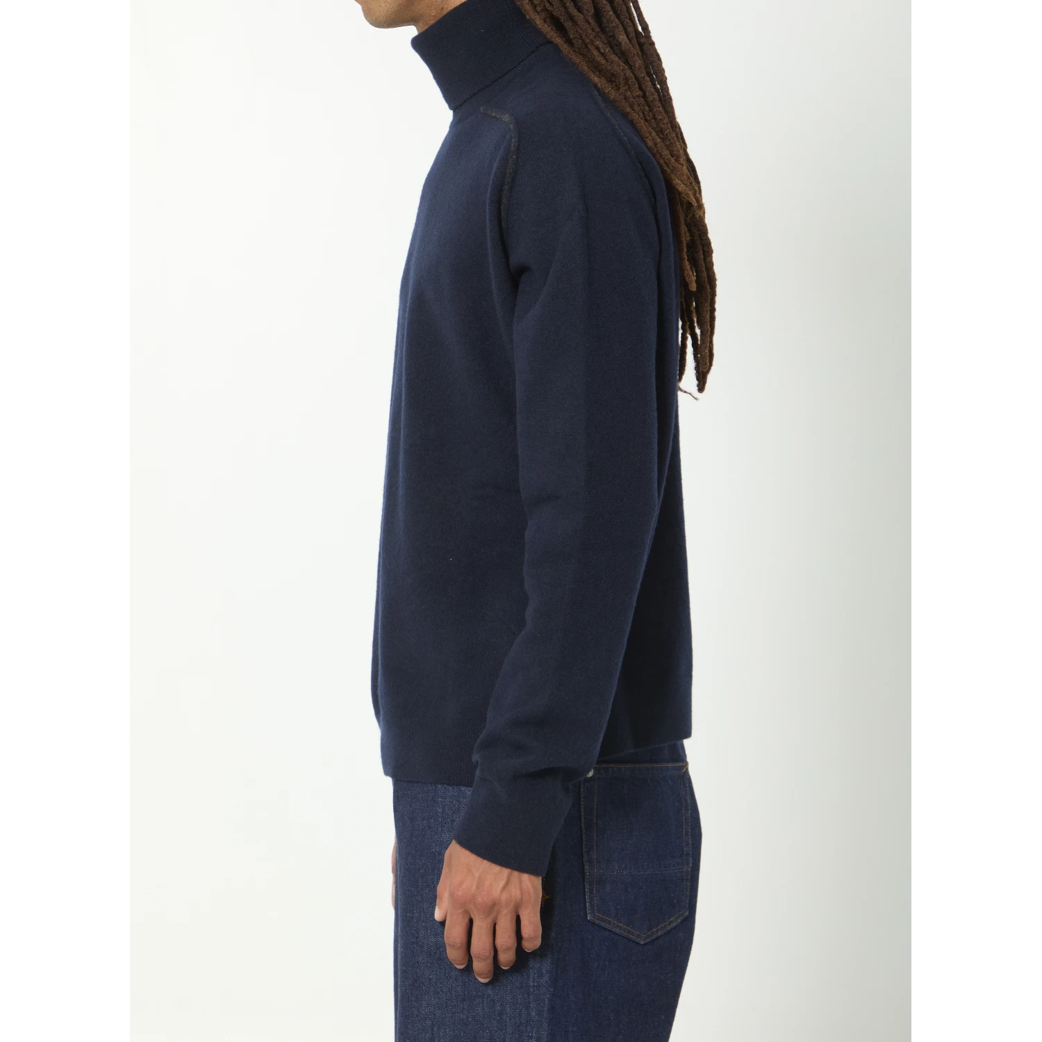 Virgin wool turtleneck sweater