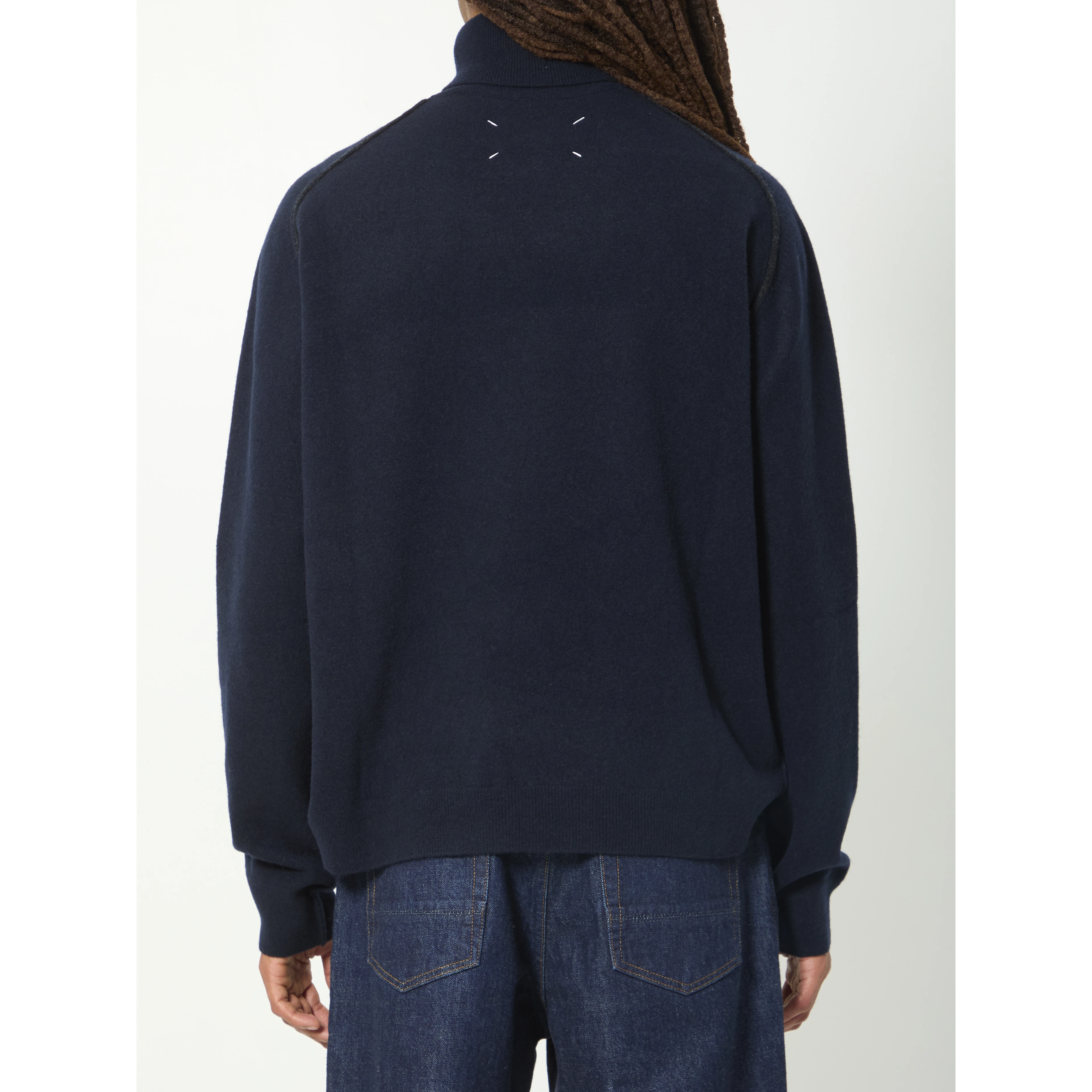 Virgin wool turtleneck sweater