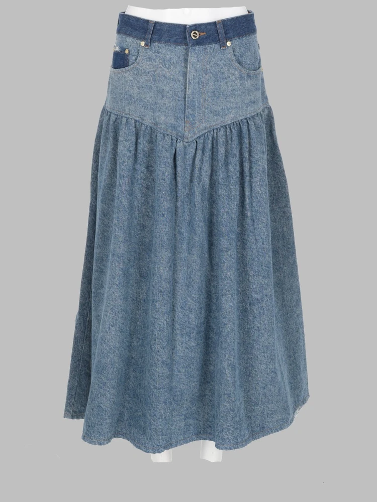 GONNA IN DENIM PATCHWORK