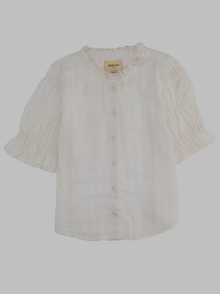 striped v-neck shirt