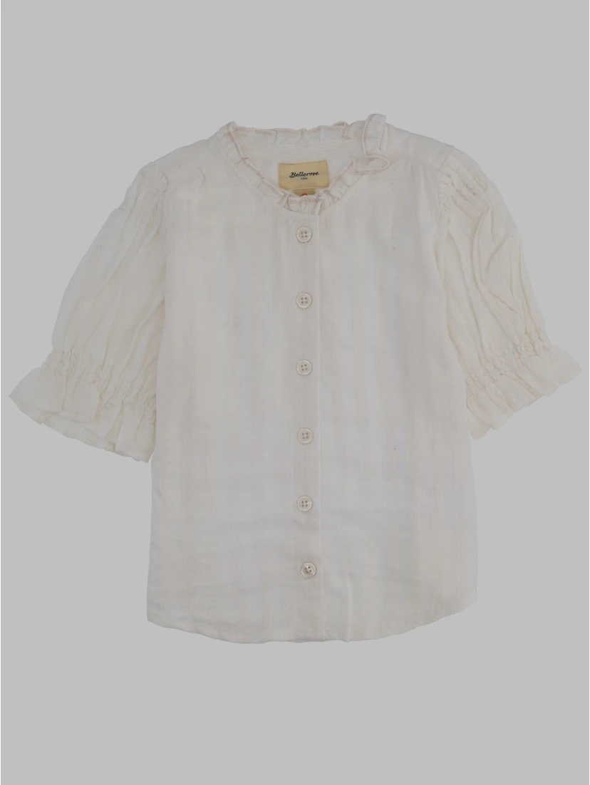 striped v-neck shirt