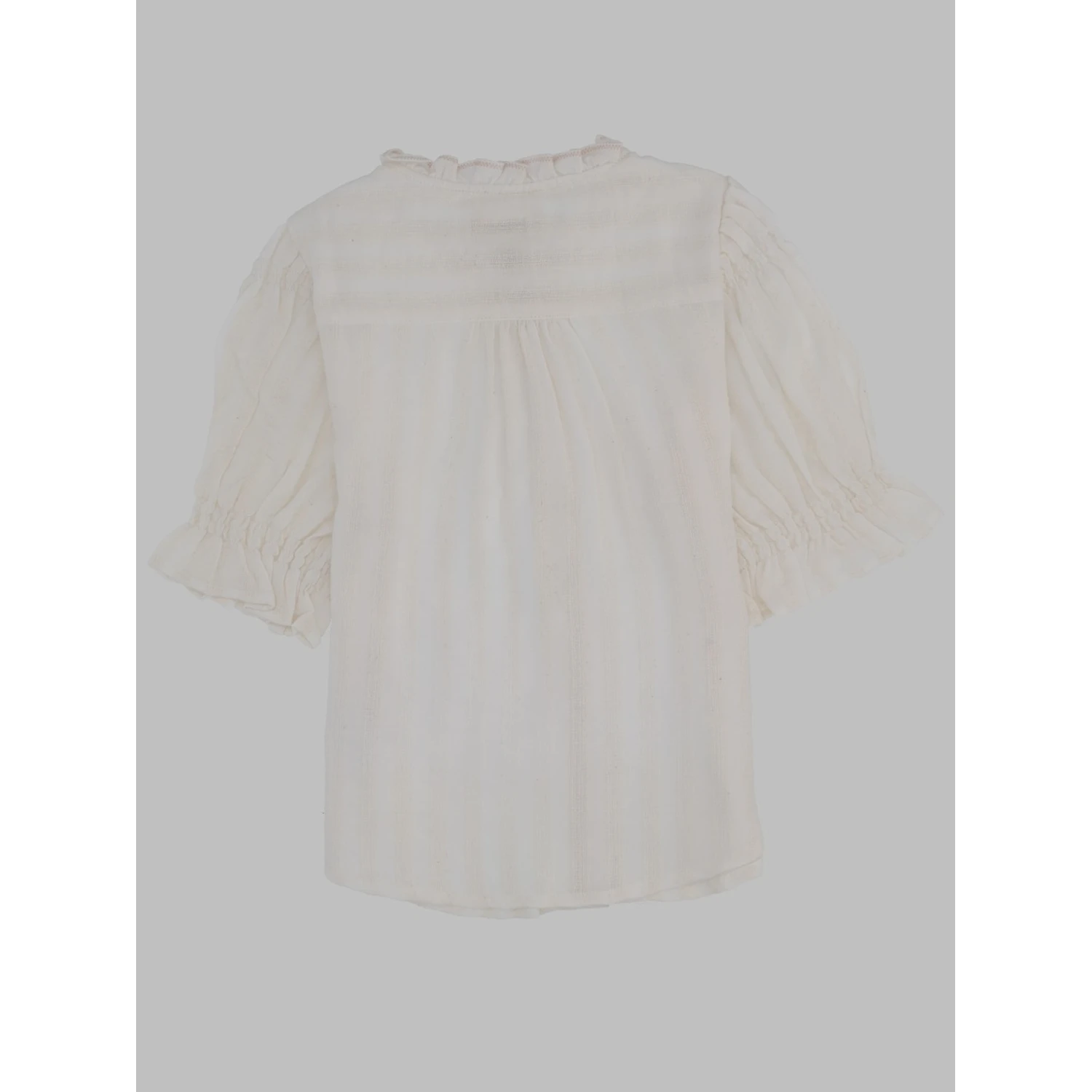 striped v-neck shirt