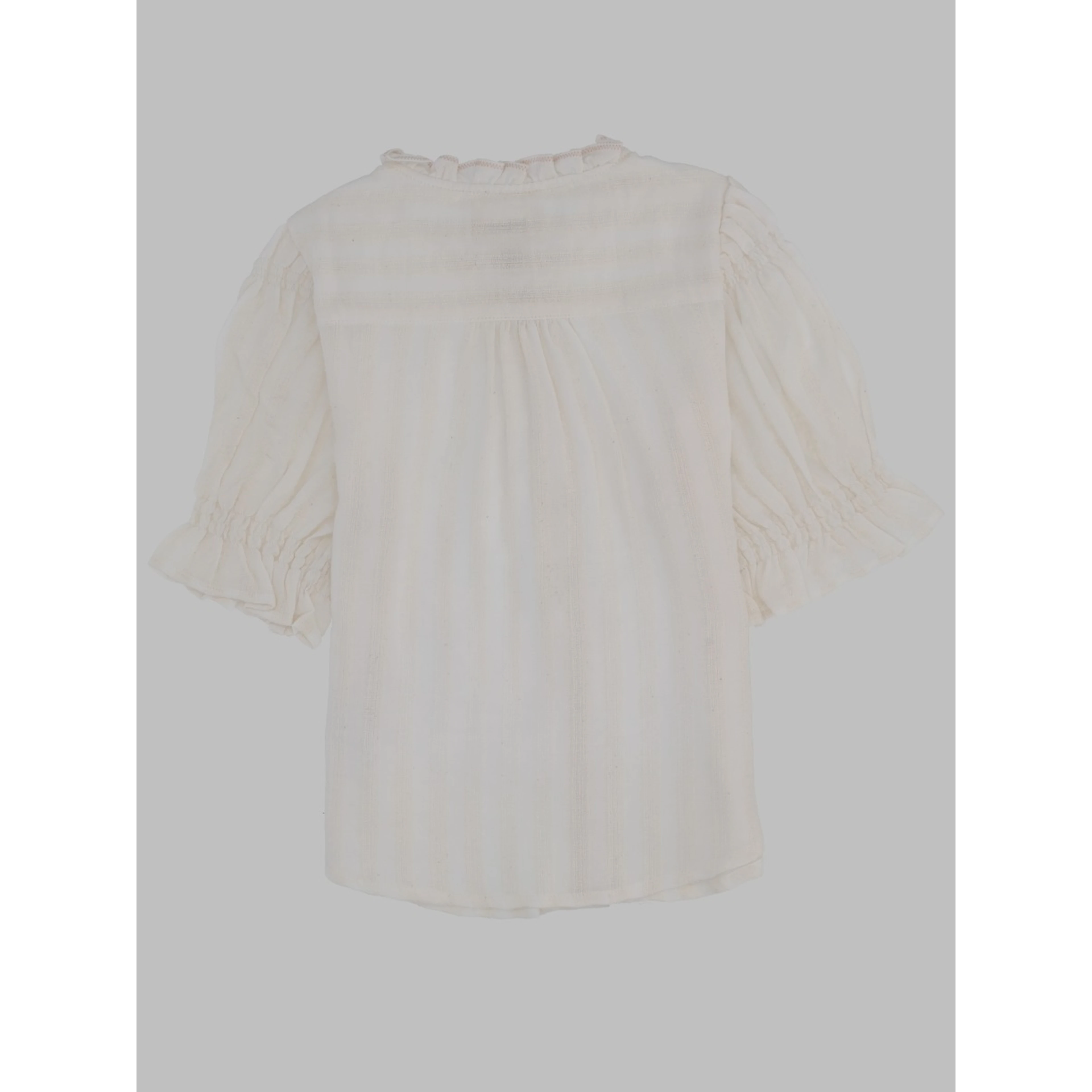 striped v-neck shirt