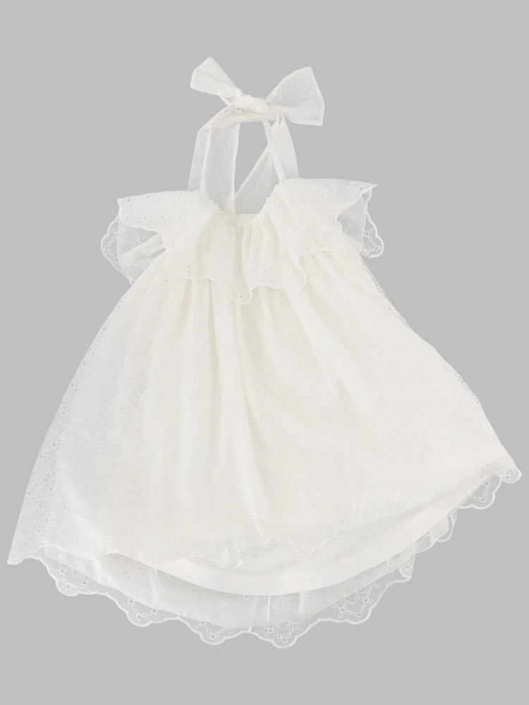 bow-embellished
sangallo dress
