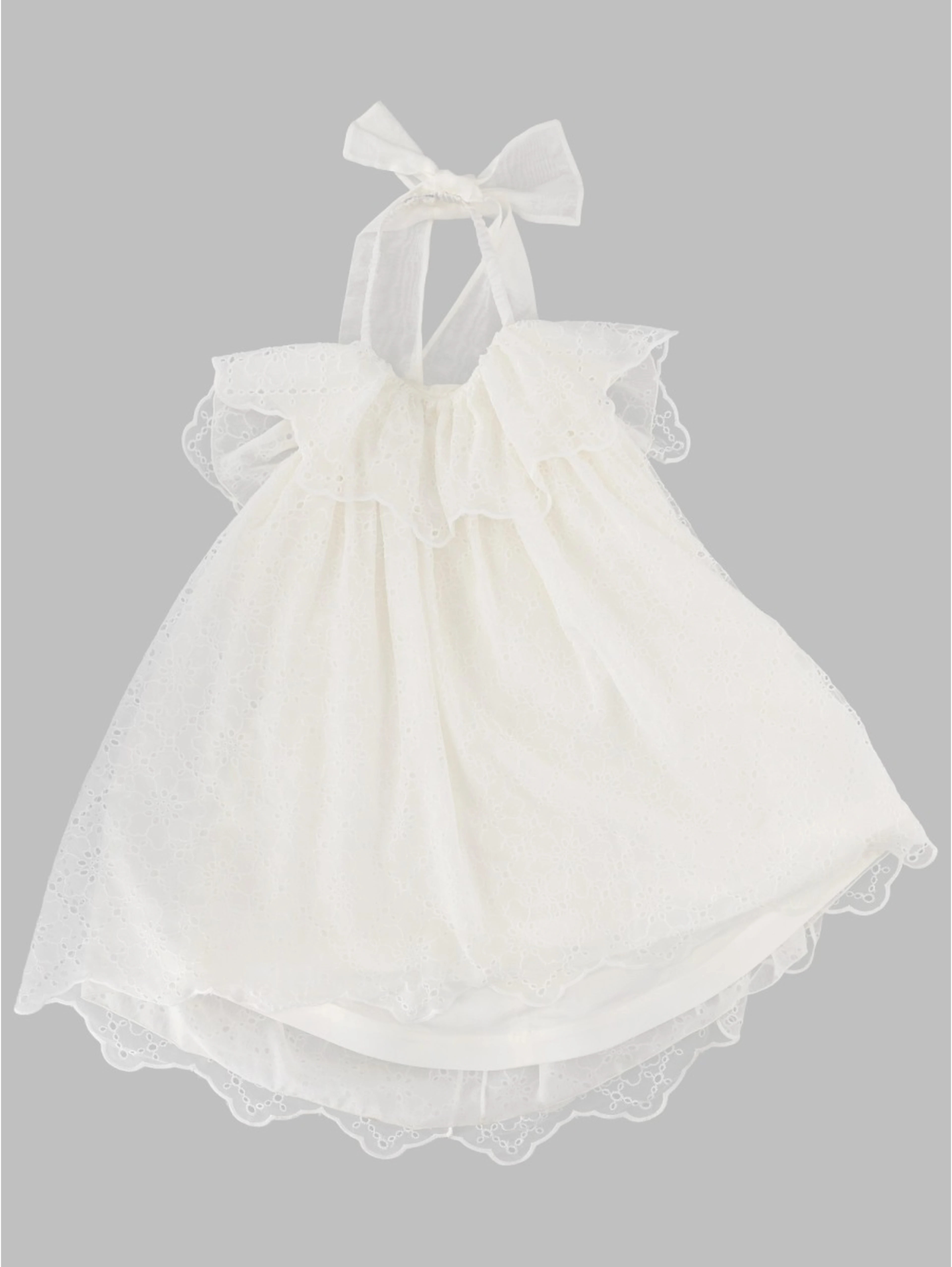 bow-embellished
sangallo dress