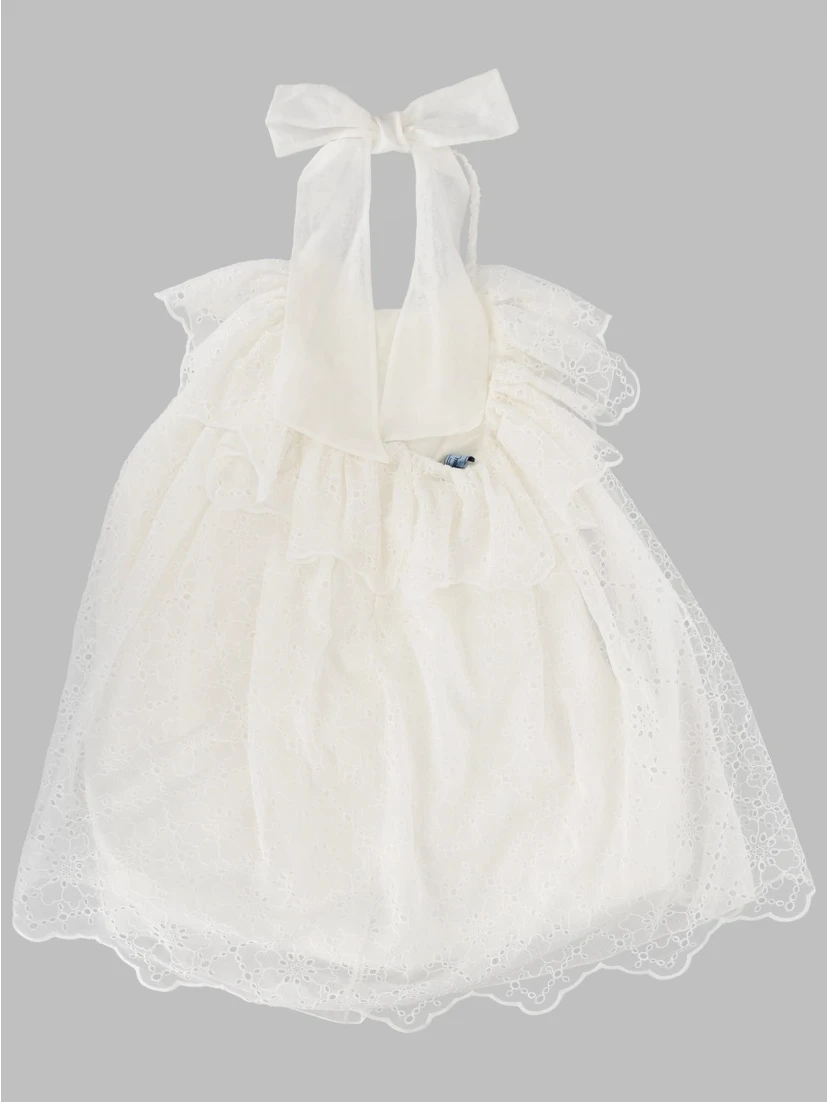 bow-embellished
sangallo dress