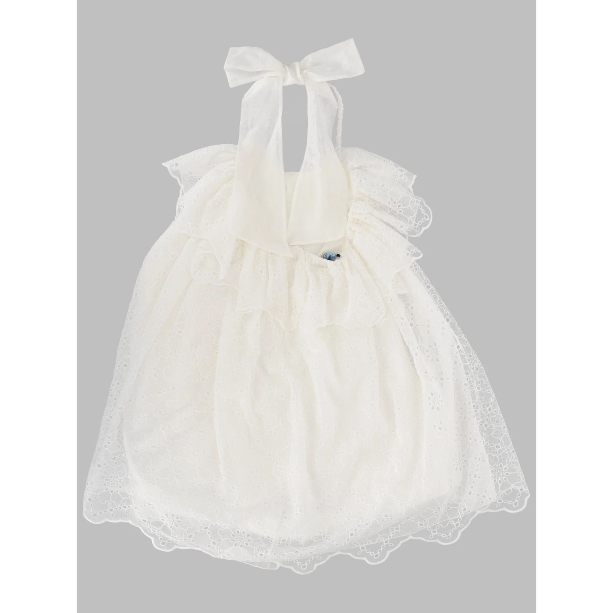bow-embellished
sangallo dress