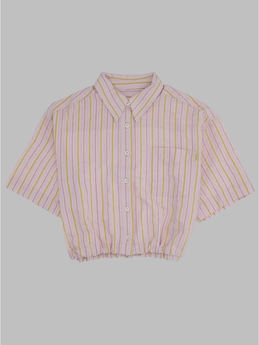 striped cropped shirt
