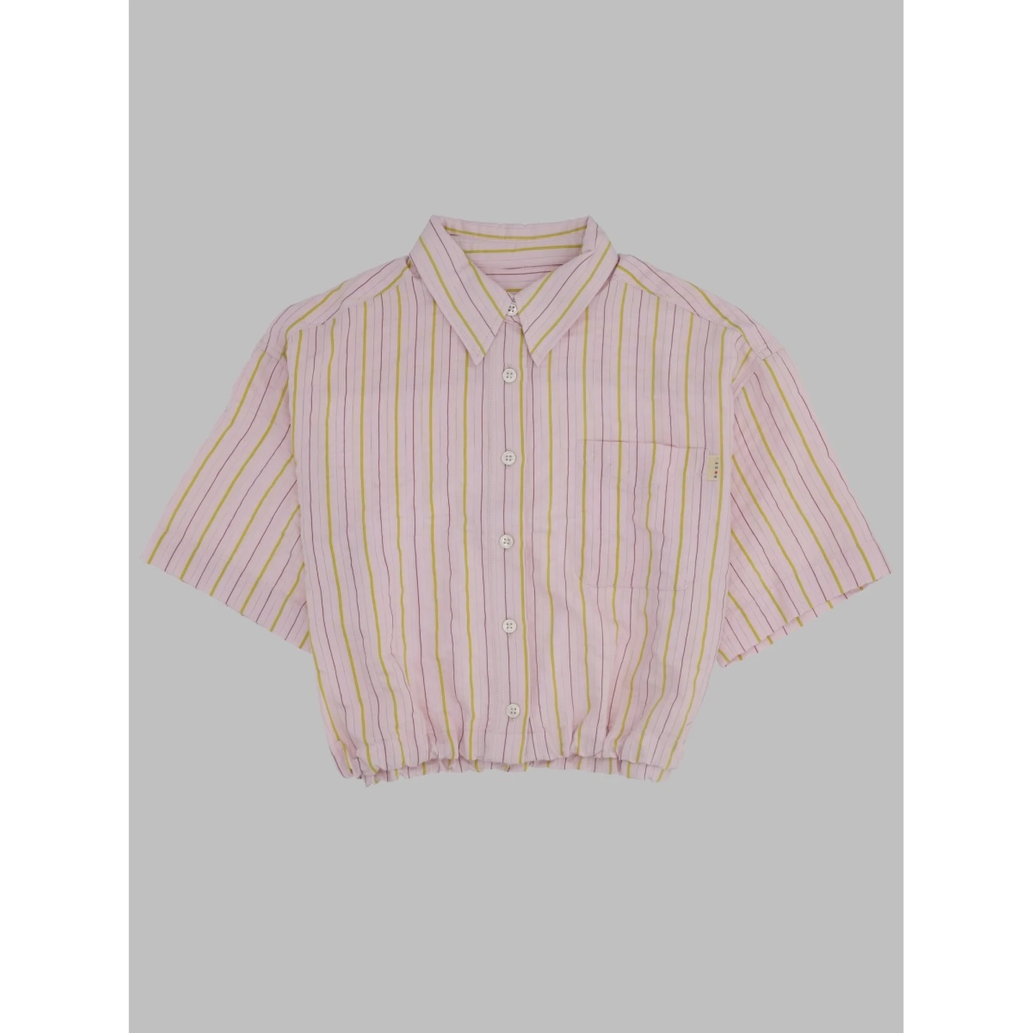 striped cropped shirt