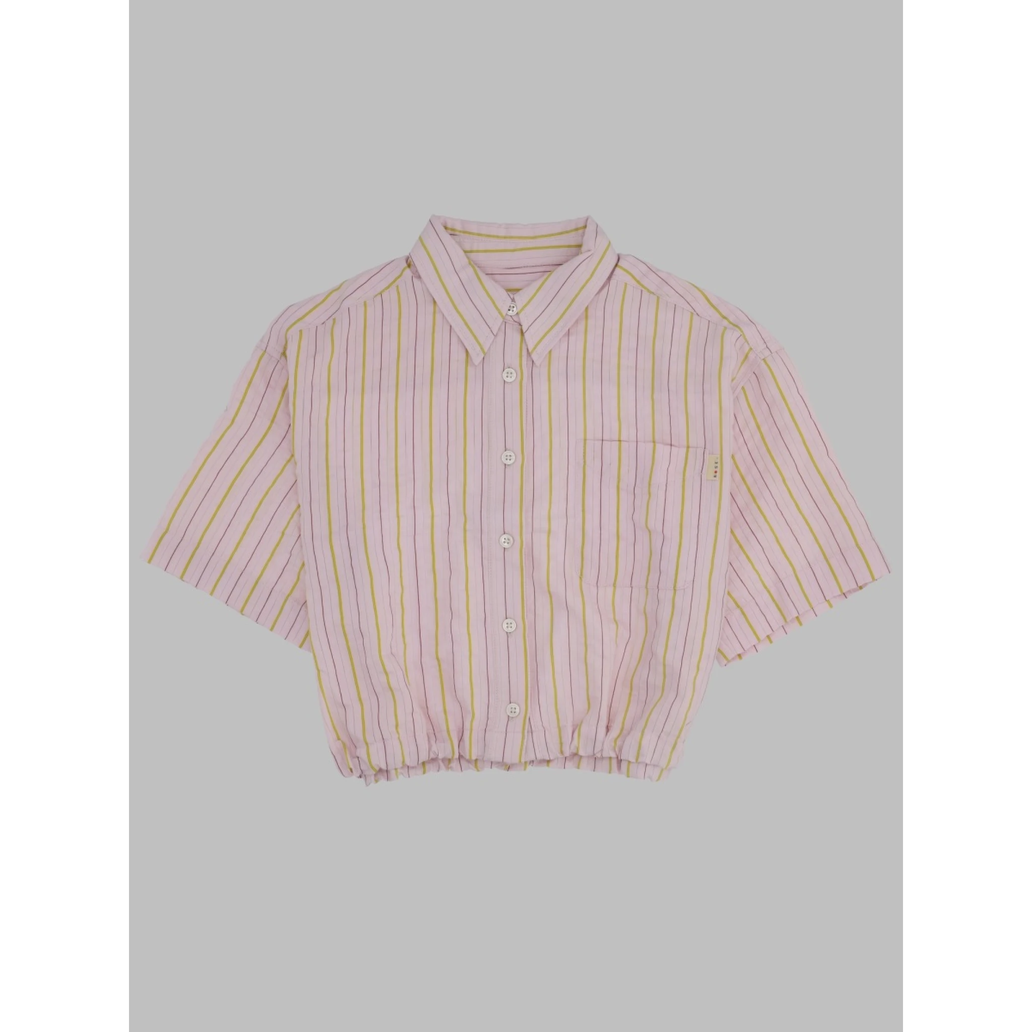 striped cropped shirt