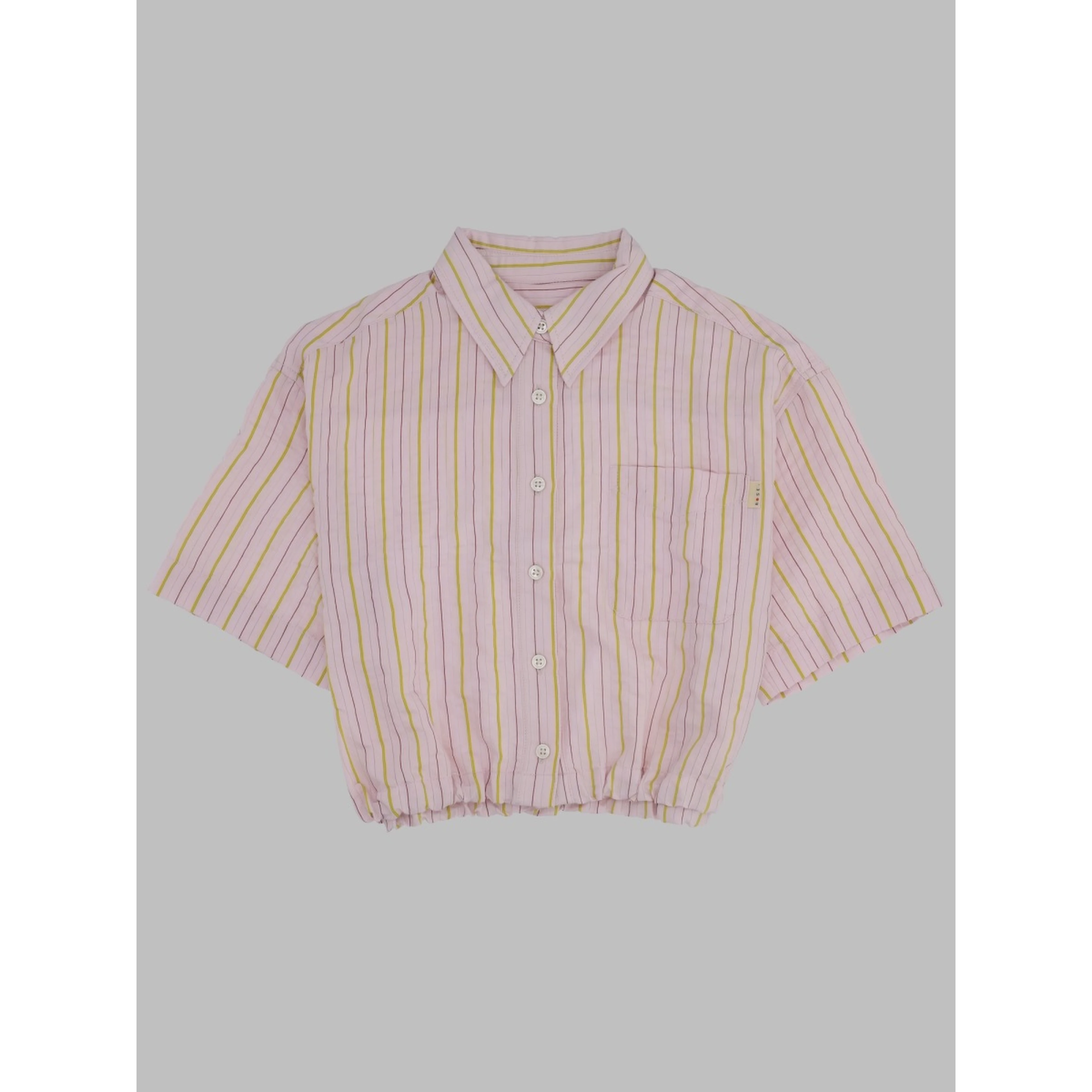 striped cropped shirt