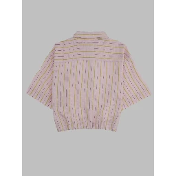 striped cropped shirt