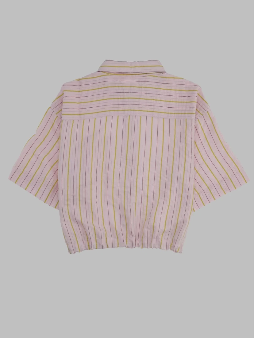 striped cropped shirt