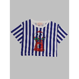 gum stripes crop t-shirt