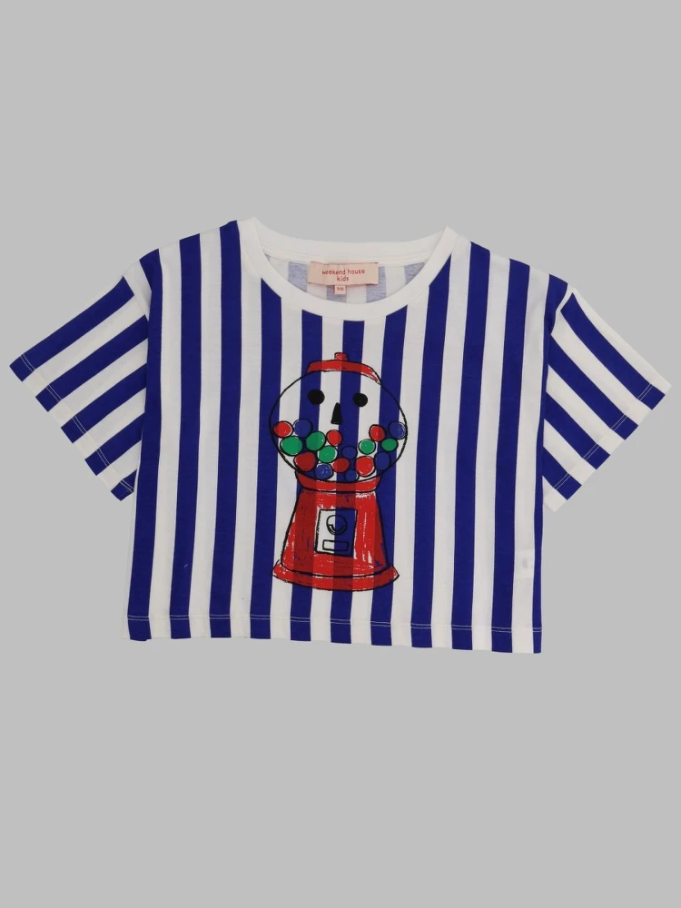 gum stripes crop t-shirt